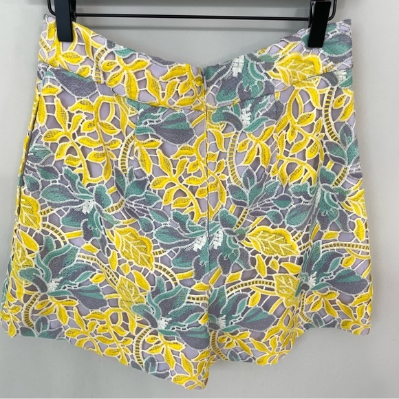 NEW Anthropologie Hutch Lace Pastel Yellow Blue Floral Print Shorts Sz 10 NWT 2 - Picture 8 of 11